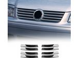 Modanature Griglia Radiatore Modanature Griglia Per Vw Bora 1998-2005 Acciaio Inox Argento 8Pcs
