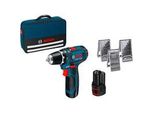 Akku-Bohrschrauber Gsr 12V-15 Professional, 12Volt Blau/Schwarz, 1X Li-Ionen Akku 2,0Ah, 1X Li-Ionen Akku 4,0Ah, Bits & Bohrer
