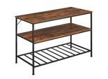 Tectake® KüChenregal, Industrial Style, 2 Ablagen Und Gitterablage, 120 X 60 X 90,5 Cm