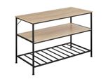 Tectake® KüChenregal, Industrial Style, 2 Ablagen Und Gitterablage, 120 X 60 X 90,5 Cm