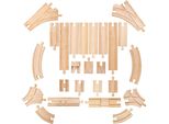 Bigjigs Rail Set Di Binari In Legno 25 Pezzi