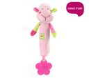 Babyono Giocattolo Di Peluche Con Squeaker E Tether Sweet Lambie - Rosa