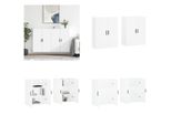 Vidaxl Armadi A Muro 2 Pz. Bianco 69,5X34X90 Cm - Armadio A Muro - Armadio A Muro - Armadio - Armadio Portaoggetti