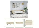 The Living Store Daybed Crema 80X200 Cm In Pelle Finta