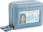 Portafoglio Da Donna Piccolo In Vera Pelle, Portafoglio Da Donna Con Protezione Rfid, Mini Borsellino Da Donna Tasca Portamonete Con Cerniera Porta Carte Di Credito