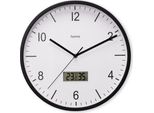 Hama Funkwanduhr Lanzarote, M. Thermometer/Hygrometer, Ø 35Cm, Ohne Ticken, Sw (00185887)