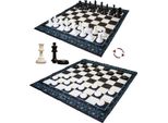 Playfun Mega Gioco Di Scacchi E Dama Per Esterni - Grande Tavolo Da Gioco
