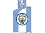 Copripiumino Manchester City In Poliestere 140X200 Cm E Federa 60X70 Cm