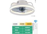 Ventilatore Da Soffitto Con Luce, Potenza 60W, Comodo Telecomando, Bianco 33 Cm