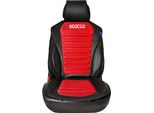 Sparco Cuscino Del Sedile Cuscino Del Sedile Protettore Del Sedile Dell'auto Universale Protettore Del Sedile Dell'auto Nero Rosso