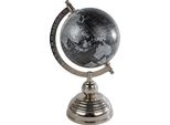 Globo Giocattolo Educativo Nero-Argento Legno-Metallo 11X12X25Cm