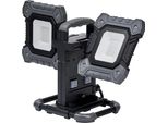 Osram Val Flex Faro Da Lavoro A Led, Grigio Scuro/Nero, 2X30W, 6450Lm, Colore Della Luce Bianco Freddo, Con Testa Della Lampada Ruotabile Di 270° In Verticale E 180° In Orizzontale, Con Cavo, Classe Di Protezione IP54, 6500K