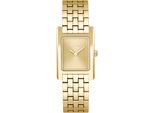 Quarzuhr BOSS LUCY, gold (goldfarben), Armbanduhren, Damen, Damenuhr, Armbanduhr, analog, Lederarmband
