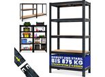 Monzana® Scaffale Ad Alta Portata 180X90X40Cm Carico Max. 875Kg Pannelli Mdf Scaffalatura Metallo Officina Cantina