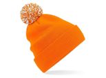 Beechfield - Berretto "Snowstar"" Per Uomo/Donna Unisex PC4146 (Taglia Unica) (Arancione/Bianco)"
