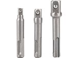 Set Di Adattatori Extol Premium (8819695) 3 Pezzi Da Sds Plus A Quadrato, 1/4"-3/8""-1/2"", Crv"