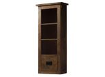 MASSIVMOEBEL24 | HäNgeschrank Mango 50X26X120 Braun Lackiert Railway #480