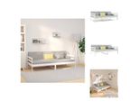 Vidaxl Letto Da Giorno Bianco 90X190 Cm In Legno Di Pino Massiccio - Letti E Strutture Letto