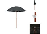 Vidaxl Ombrellone Con Palo In Acciaio 180 Cm Antracite - Ombrelloni E Tende Da Sole