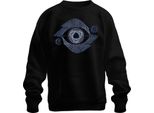 Viking Valknut Eye Raven Knot Pattern Norse Mythology Felpa Unisex Pullover, Nero, L