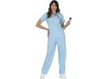 Costume Da Infermiera Carnevale Costume Da Medico Elegante Professione Infermieristica Icona Carnevale Adulti Abbigliamento Alla Moda Costume Party Toni Blu, Taglia: 42 - 44 (L) Colore: Blu