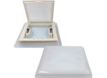 Mpk Modello 46 Portello Del Tetto Finestra Del Tetto Cofano Del Tetto 40 X 40 Cm + Tenda A Rullo Caravan Caravan Camper Bianco Perla