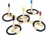 Jnglgo Gioco Di Lancio Degli Anelli In Legno, Gioco Di Lancio Per Interni Ed Esterni, Giochi Da Giardino Con 5 Anelli Di Lancio E 1 Croce Di Lancio, Gioco Per Famiglie