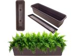 Kadax Fioriera Da Balcone 60Cm + Supporto Moka