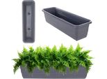 Kadax Fioriera Da Balcone Vaso Da Fiori 60Cm Antracite