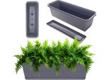 Kadax Vaso Da Balcone 60Cm + Supporto Antracite