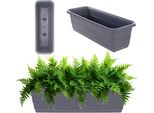 Kadax Fioriera Da Balcone Vaso Da Fiori 50 Cm Antracite