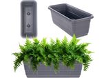 Kadax Fioriera Da Balcone Vaso Da Fiori 40Cm Antracite