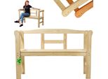 Kadax Panchina In Legno Con Schienale 119 Cm Patio Giardino