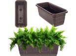 Kadax Fioriera Da Balcone Vaso Da Fiori 40Cm Moka