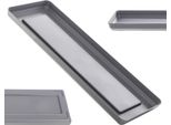 Portavaso Kadax 40 Cm, Vassoio Rettangolare, Antracite, Plastica