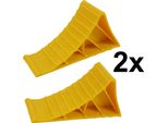 2X Cuneo Per Ruote Cuneo Per Ruote Auto Rimorchio Caravan Giallo