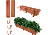 Kadax Vaso Da Balcone Vaso Da Fiori 80Cm Supporto Per Ringhiera Balcone