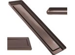 Kadax Portavaso 50 Cm, Vassoio Per Vasi Da Fiori, Rettangolare, Moka, Plastica