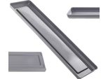 Portavaso Kadax 50 Cm, Vassoio Rettangolare, Antracite, Plastica