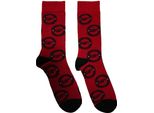 Kiss - Calzini Logo Per Uomo/Donna Unisex RO11906 (39,5 Eu - 45,5 Eu) (Rosso)
