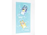 Aymax Kids - Asciugamano Telo Mare Telo Doccia Telo Bagno - 70 X 140 Cm - Ragazzi E Ragazze Microfibra (Bluey)