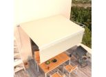 The Living Store Tenda A Scomparsa Manuale Con Tenda A Rullo 4X3 M Crema