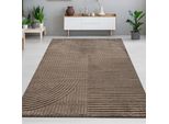 Tappeto Moderno Con Motivo Ad Arco Facile Da Trattare E Resistente In Marrone Dimensioni - 120 X 170 Cm