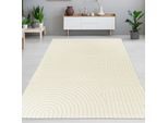 Tappeto Moderno Per Soggiorno Con Motivo A Fiocco In Color Crema Dimensioni - 140 X 200 Cm
