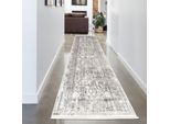 Tappeto Orientale In Lana Vintage, Morbido E Di Facile Manutenzione, Elegante E Senza Tempo, Per Soggiorno E Camera Da Letto In Grigio Dimensioni - 80 X 300 Cm