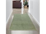Tappeto Da Salotto Effetto Altezza Con Motivo Ad Arco In Verde Dimensioni - 80 X 150 Cm