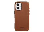 Cover Per Iphone 16 - Vera Pelle - Custodia Rigida/Copertura Posteriore Accezz - Cognac