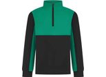 Finden & Hales - Top In Pile Con Zip Corta Per Bambini PC4714 (158) (Nero/Smaragd)