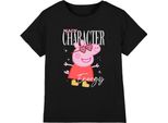 Peppa Pig - Maglietta "Personaggio Principale"" Per Bambina TV19828 (104) (Nero)"