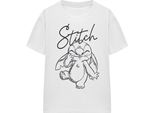Lilo & Stitch - Maglietta "Sketchy Surprise"" Da Donna TV19836 (M) (Bianco)"